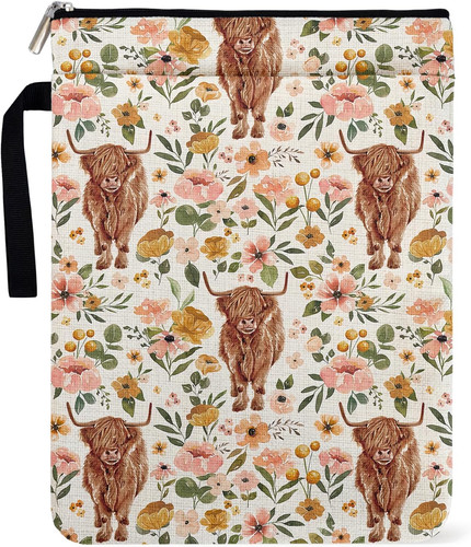 Highland cow book sleeve - book,