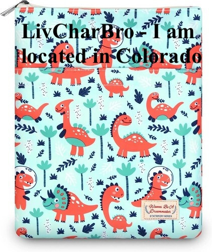 Book protector pouch dinosaur - protector, pouch-dinosaur