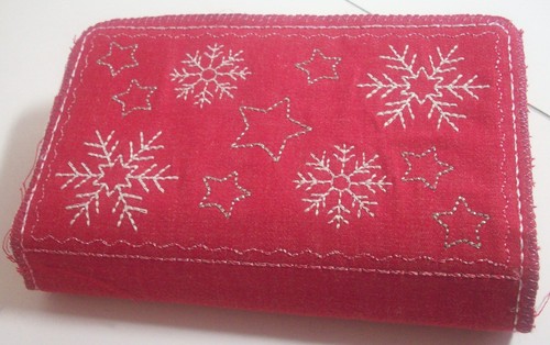 Handmade embroidered red