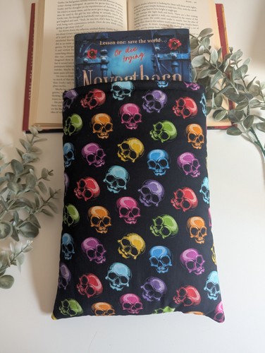 Skull book pouch - book, padded