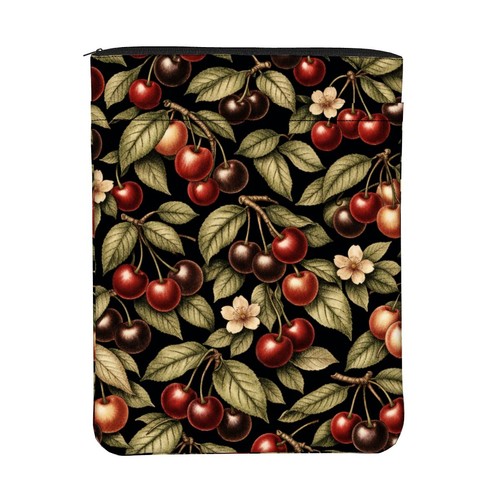 Cherry print zippered book - print,