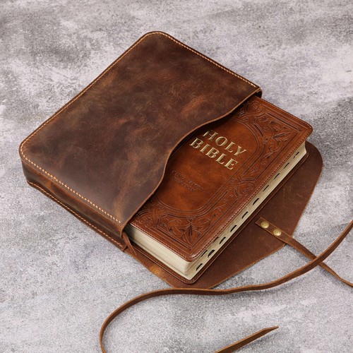 Personalized leather bible - leather,