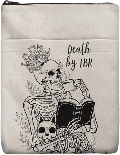 Book sleeve with zipper and - with,