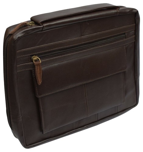 Large brown genuine - large, leather
