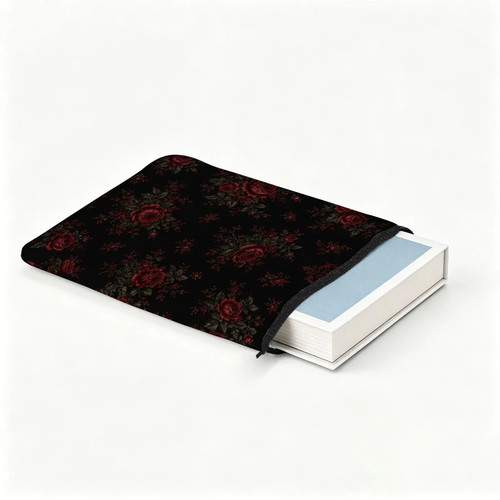 Red rose book - red, zippered