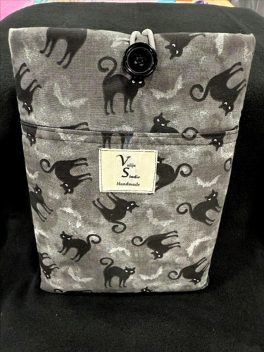 Black cat book sleeve - cat, gothic