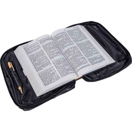 Black genuine leather bible - genuine,