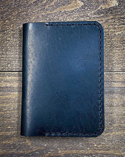 Pocket notebook black leather - black,