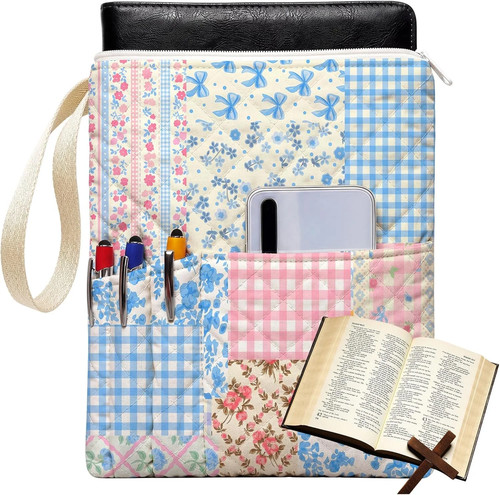 Blue bible sleeve cover with - blue,